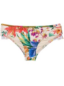 ZIMMERMANN Kids bas de bikini à imprimé Tropicana - Tons neutres