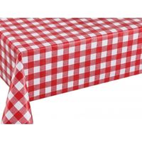 Rode tafelkleden/tafelzeilen ruitjes print 140 x 250 cm rechthoekig - Tafelzeilen - thumbnail