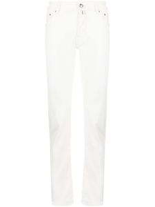 Jacob Cohën pantalon slim à patch logo - Blanc