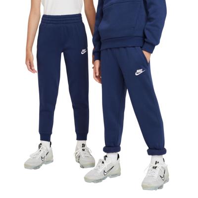 Nike Sportswear Club Fleece Joggingbroek Kids Donkerblauw Wit Nike Sportswear Club Fleece Joggingbroek Kids Donkerblauw Wit