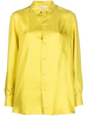 RED Valentino chemise en soie à manches longues - Jaune