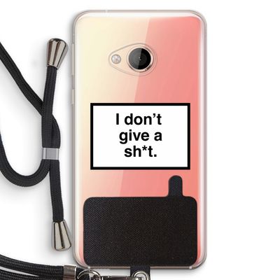 Don't give a shit: HTC U Play Transparant Hoesje met koord