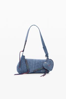 Middelgrote denim tas met hart - BLUE - U