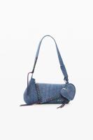 Middelgrote denim tas met hart - BLUE - U