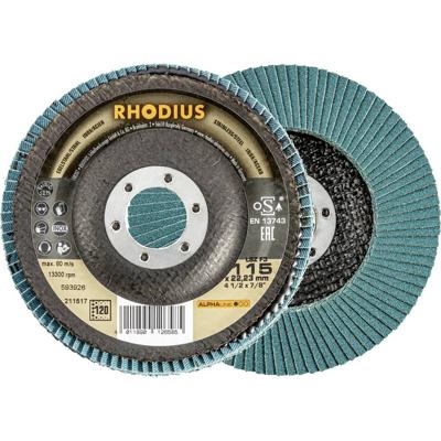 Rhodius 211517 Lamellenschijf Diameter 115 mm Boordiameter 22.23 mm RVS, Staal 1 stuk(s)