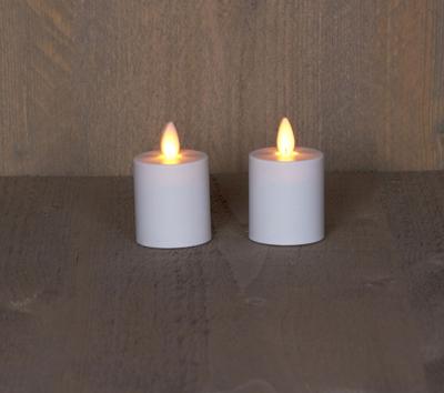 Batterijverlichting 2 kaarsen met bewegende vlam - Annas collection