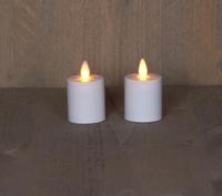Batterijverlichting 2 kaarsen met bewegende vlam - Annas collection