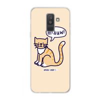 Miauw: Samsung Galaxy A6 Plus (2018) Transparant Hoesje
