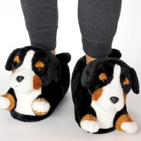 Dieren Berner Sennen hond pantoffels/sloffen voor kinderen maat 34-36 - thumbnail