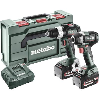 Metabo BSLBL+SSWLT300BL 685203000 Accu-schroefboormachine, Accu-slagmoersleutel 18 V 5.2 Ah Li-ion Incl. accu, Incl. lader