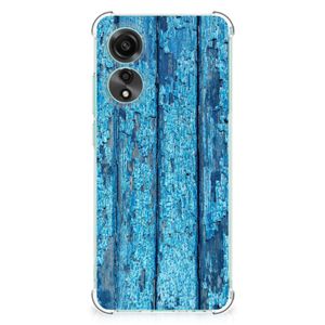 OPPO A78 4G Stevig Telefoonhoesje Wood Blue