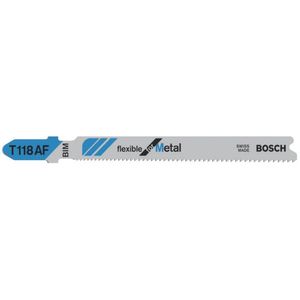 Bosch Accessories 2608634774 Decoupeerzaagblad T 118 AF, Flexible for Metal, verpakking van 100 stuks 100 stuk(s)