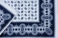 Boerenzakdoek Koffieboon blauw 55 x 55 cm