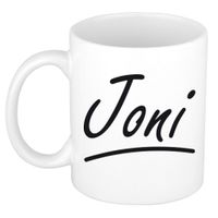 Naam cadeau mok / beker Joni met sierlijke letters 300 ml