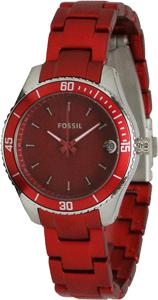 Horlogeband Fossil ES3042 Staal Rood 14mm