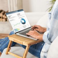 Bamboe Laptoptafel Inklapbaar Notebooktafel Kantelbaar Lapdesk met Lade Opvouwbare Bedtafel voor Het Lezen van Ontbijt
