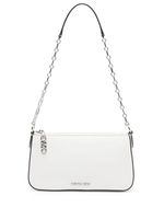 Michael Kors sac porté épaule médium Empire à plaque logo - Blanc