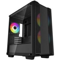 PC-behuizing - DEEPCOOL - CC360 A-RGB (zwart) - Minitower - Micro-ATX-formaat - 3x120 mm A-RGB