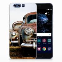 Huawei P10 Plus | Siliconen hoesje | met foto Vintage Auto