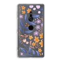 Flowers with blue leaves: Sony Xperia XZ2 Transparant Hoesje