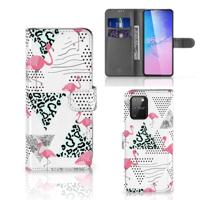 Samsung S10 Lite | Telefoonhoesje | Met pasjeshouder | Flamingo Triangle