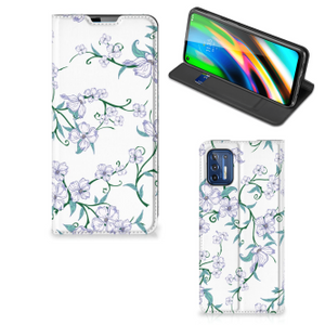 Motorola Moto G9 Plus Uniek Smart Cover Blossom White