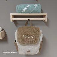 Rugtas Babycadeauset Jollein Colourblock Naturel met naam