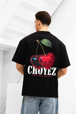 Croyez Cerise D'Amour T-Shirt Heren Zwart - Maat XL - Kleur: RoodWitZwart | Soccerfanshop Croyez Cerise D'Amour T-Shirt Heren Zwart - Maat XL - Kleur: RoodWitZwart | Soccerfanshop