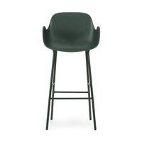 Normann Copenhagen Form barkruk H65 met armleuning staal Green