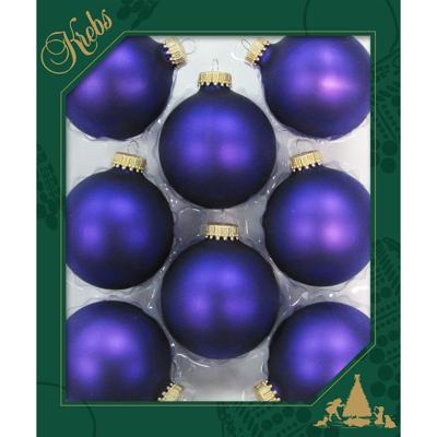 Krebs Kerstballen - 8x - violet velvet paars - 7 cm - glas - luxe kerstversiering ballen Krebs Kerstballen - 8x - violet velvet paars - 7 cm - glas - luxe kerstversiering ballen