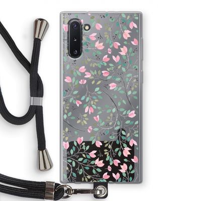 Sierlijke bloemen: Samsung Galaxy Note 10 Transparant Hoesje met koord