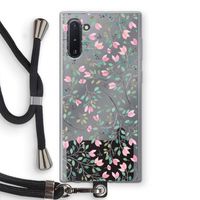 Sierlijke bloemen: Samsung Galaxy Note 10 Transparant Hoesje met koord