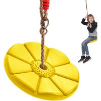 Schotelschommel voor kinderen max 75 kg belasting geel touwlengte 110 t/m 190cm - thumbnail
