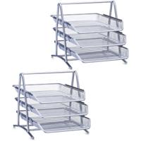 Zeller Brievenbak - 2x - 35 x 27 cm - metaal - postbakjes - sorteerrek Zeller Brievenbak - 2x - 35 x 27 cm - metaal - postbakjes - sorteerrek