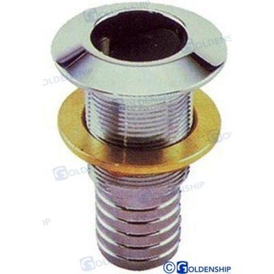 GS30076 - MESSING-CHROOM DOOR DE ROMP. 2"