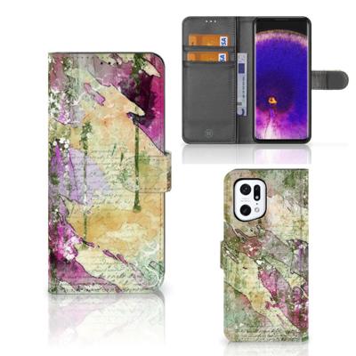 Hoesje OPPO Find X5 Pro Letter Painting Hoesje OPPO Find X5 Pro Letter Painting