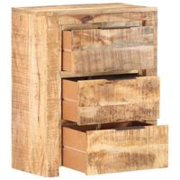 The Living Store Houten Dressoir - Bijzetkast - 59 x 33 x 75 cm - Ruw mangohout - thumbnail