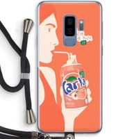 Peach please!: Samsung Galaxy S9 Plus Transparant Hoesje met koord