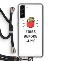 Fries before guys: Samsung Galaxy S21 Plus Transparant Hoesje met koord