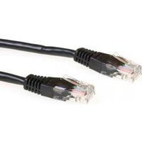 ACT Zwarte 3 meter LSZH U/UTP CAT6 patchkabel met RJ45 connectoren