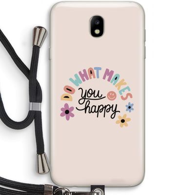 Happy days: Samsung Galaxy J7 (2017) Transparant Hoesje met koord