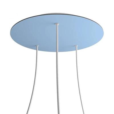 Grote plafondkap lichtblauw 3 uitgangen 40 cm