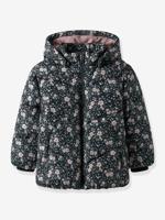 Gewatteerd donsjack met capuchon voor meisjes NAME IT donkerblauw