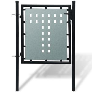 VidaXL Poort enkel 100x150 cm zwart