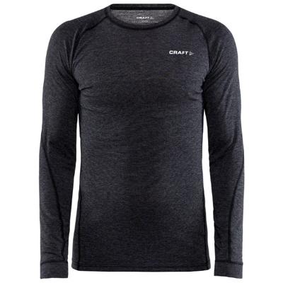 Craft Core Wool Merino LS Thermoshirt Heren Black Melange S
