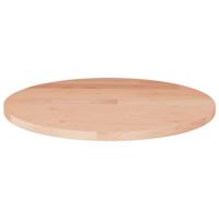 Tafelblad rond 50x1,5 cm onbehandeld massief eikenhout