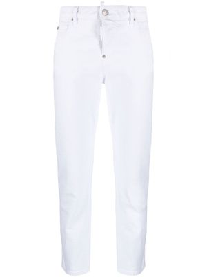 DSQUARED2 jean à coupe courte - Blanc