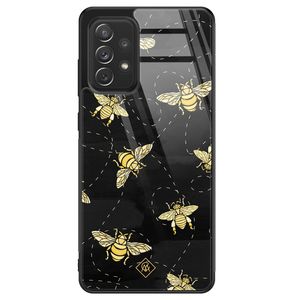 Samsung Galaxy A52 glazen hardcase - Bee yourself