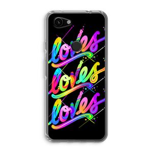 Loves: Google Pixel 3a Transparant Hoesje