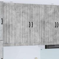 Keukenkast Beton Grijs 80 x 31 x 100 cm Bewerkt hout